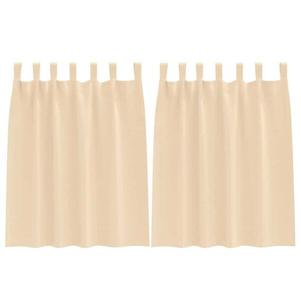 vidaXL M&oslash;rkleggende Gardiner med Ringer 2 pcs Krem 140 x 140 cm