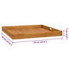 vidaXL Serveringsbrett 70x70 cm heltre teak