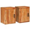 vidaXL Nattbord 2 pcs Brun 35 x 33 x 48 cm Solid akasietre