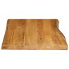 vidaXL Bordplate 90x60x2,5 cm naturlig kant heltre mango