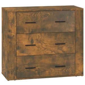 vidaXL Skjenk r&oslash;kt eik 80x33x70 cm konstruert tre