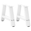 vidaXL Salongbordben A-formet 2 stk hvit 50x(30-31) cm st&aring;l