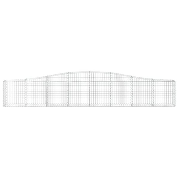 vidaXL Gabionkurver buede 4 stk 400x30x60/80 cm galvanisert jern