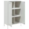 vidaXL Highboard hvit 68x39x113 cm stål