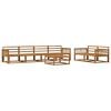 vidaXL Utend&oslash;rs sofa-sett 7 pcs Naturlig Solid akasietre