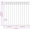 vidaXL Gjerdepanel Assen st&aring;l 1,7x1,2 m svart