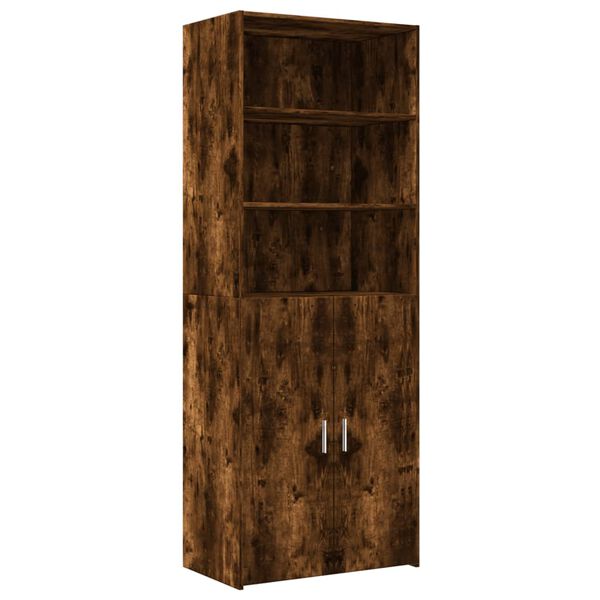 vidaXL Highboard r&oslash;kt eik 70x42,5x185 cm konstruert tre