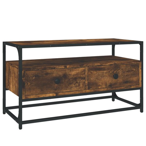 vidaXL TV-benk røkt eik 80x35x45 cm konstruert tre