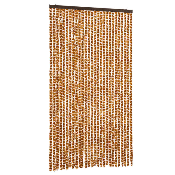 vidaXL Fluegardin oker og hvit 118x220 cm chenille