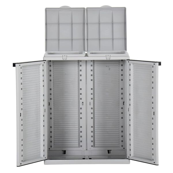 vidaXL S&oslash;ppelb&oslash;tte milj&oslash;vennlig 68x39x89 cm gr&aring; og svart