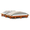 vidaXL Sengeramme uten madrass brun 135x190 cm heltre furu