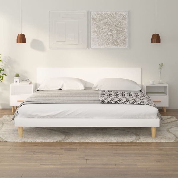 vidaXL Nattbord 2 stk hvit 40x35x47 cm