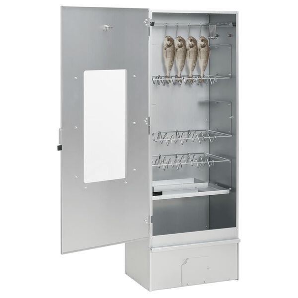 vidaXL Ovnsrøyker med kaldrøykgenerator galvanisert stål