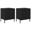 vidaXL Nattbordskap 2 stk. Svart Eik 40 x 35 x 47,5 cm Konstruert tre