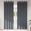 vidaXL Blendingsgardiner 2 pcs Lysegr&aring; 140 x 245 cm Fl&oslash;yel