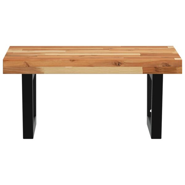 vidaXL Servanthylle veggmontert stål og heltre akasie