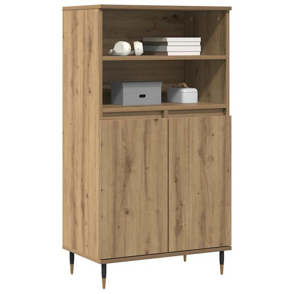 vidaXL Highboard artisan eik 60x36x110 cm konstruert tre