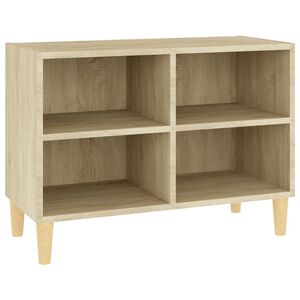 vidaXL TV-benk med ben i heltre sonoma eik 69,5x30x50 cm