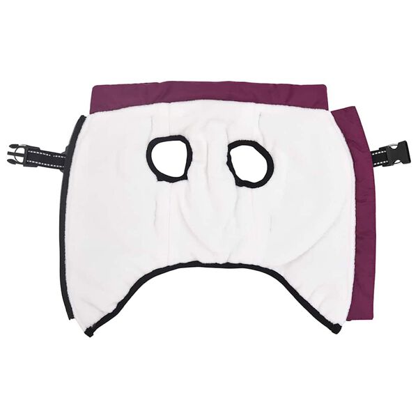 vidaXL Hund Frakk med sele Lilla L Fleece og polyester