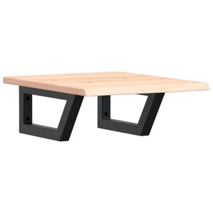 vidaXL Servanthylle veggmontert stål og heltre eik