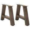 vidaXL Salongbordben A-formet 2 stk 40x(30-31) cm st&aring;l