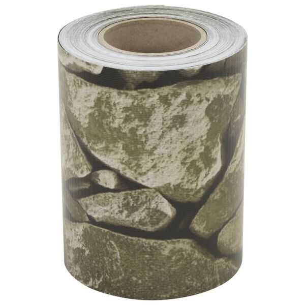 vidaXL Hageskjermer 2 stk med grovt steinutseende grå 35x0,19 m PVC