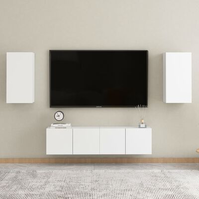 vidaXL TV-benk hvit 30,5x30x60 cm sponplate