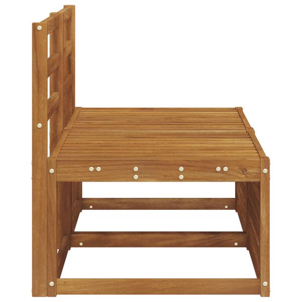 vidaXL 2 Stk Ute Midt Sofa Solid akasietre Naturlig 118 x 63 x 73 cm