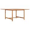 vidaXL Hagebord 150x150x76 cm heltre teak
