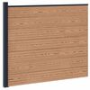 vidaXL Gjerdeplate WPC og Aluminium Brun
