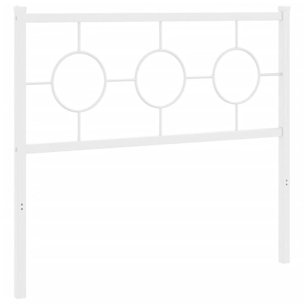 vidaXL Utskiftbar sengegavl i metall hvit 100 cm