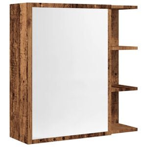 vidaXL Speilskap til baderom gammelt tre 62,5x20,5x64cm konstruert tre