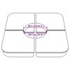 vidaXL Parasollbasesett 4 stk for parasoller med kryssfot 100 kg PP