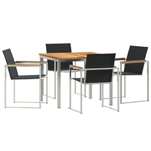vidaXL HageSpisestueSett 5 pcs Solid Teaktre