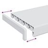 vidaXL Vinduskarmer Hvit 120 x 20 x 4,5 cm PVC