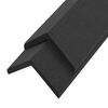 vidaXL Vinkellister for terrassebord 5 stk WPC 170 cm svart