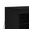 vidaXL LED sideboard Svart Eik 41 x 37 x 67 cm Konstruert tre