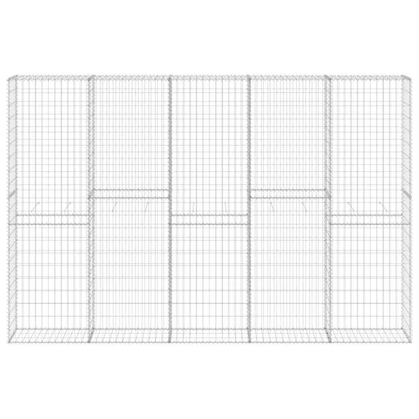 vidaXL Gabion med topp- og bunndekke galvanisert st&aring;l 300x30x200 cm