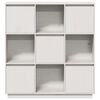 vidaXL Highboard hvit 110,5x35x117 cm heltre furu