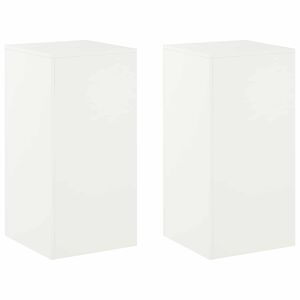 vidaXL Planteholder 2 pcs Hvit 40 x 40 x 80 cm St&aring;l