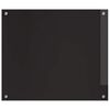 vidaXL Kjøkkenbakplate Svart 70 x 60 cm herdet glass