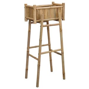 vidaXL Hagepotte med holder Naturlig 50 x 38 x 114 cm Bambus