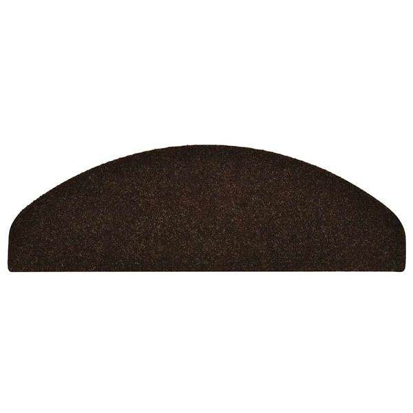 vidaXL Trappematter selvklebende 30 stk 65x21x4 cm brune halvrund store