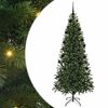 vidaXL Kunstig juletre med 300 LED med stativ gr&oslash;nn 210 cm PE og PVC