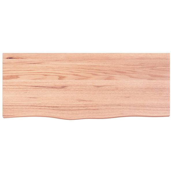 vidaXL Bordplate lysebrun 100x40x2 cm behandlet heltre eik