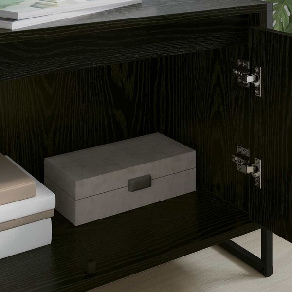 vidaXL TV-skap Svart Eik 140 x 36 x 49.5 cm Konstruert tre