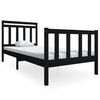 vidaXL Sengeramme svart heltre 90x200 cm