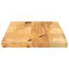 vidaXL Bordplate 60x20x2,5 cm naturlig kant grovt heltre mangotre