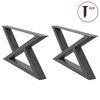 vidaXL Salongbordben 2 stk antrasitt 70 x (30-31,3) cm st&aring;l