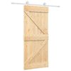 vidaXL Skyved&oslash;r 90 x 210 cm Heltre furu Naturlig og Hvit